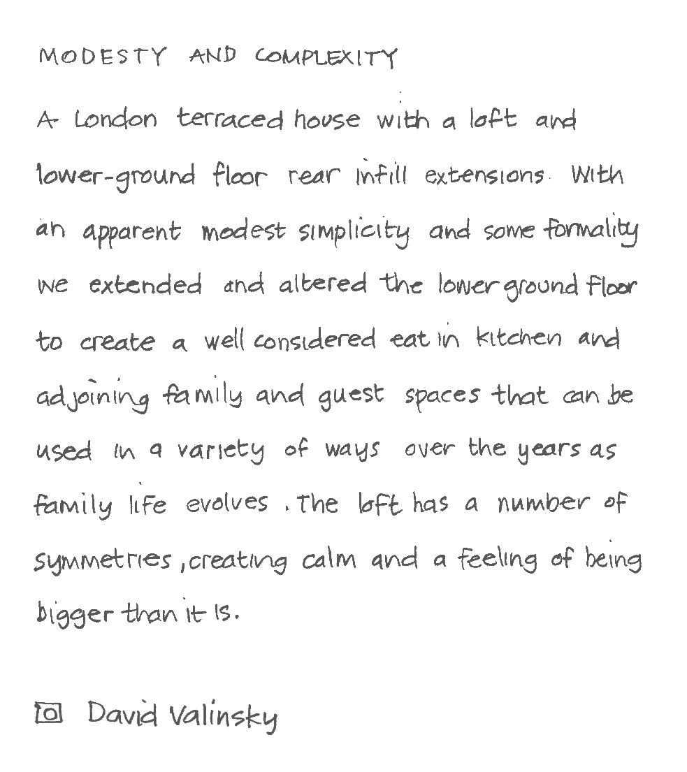 Text describing architectural project